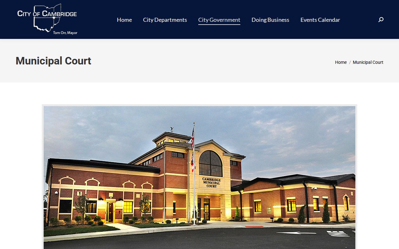 Cambridge court records Cambridge Municipal Court official clerk and portal page