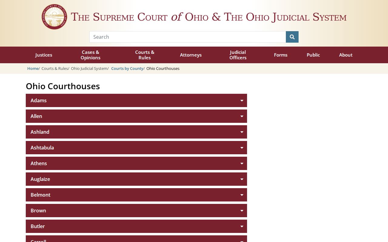Guernsey County court docket history at the historic county courthouse